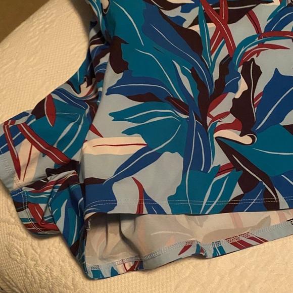 Women's Floral Swim Shorts - Blue and Black - Picture 16 of 16